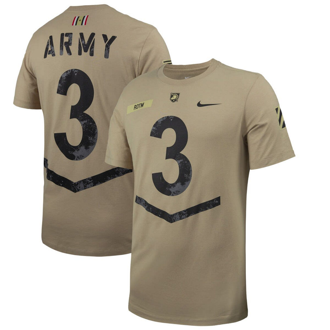 Nike Men's Tan Army Black Knights 2023 Rivalry Collection Jersey T-Shirt - Image 2 of 4