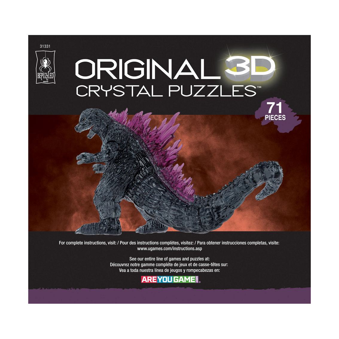 BePuzzled 3D Crystal Puzzle - Godzilla: 71 Pcs - Image 4 of 5