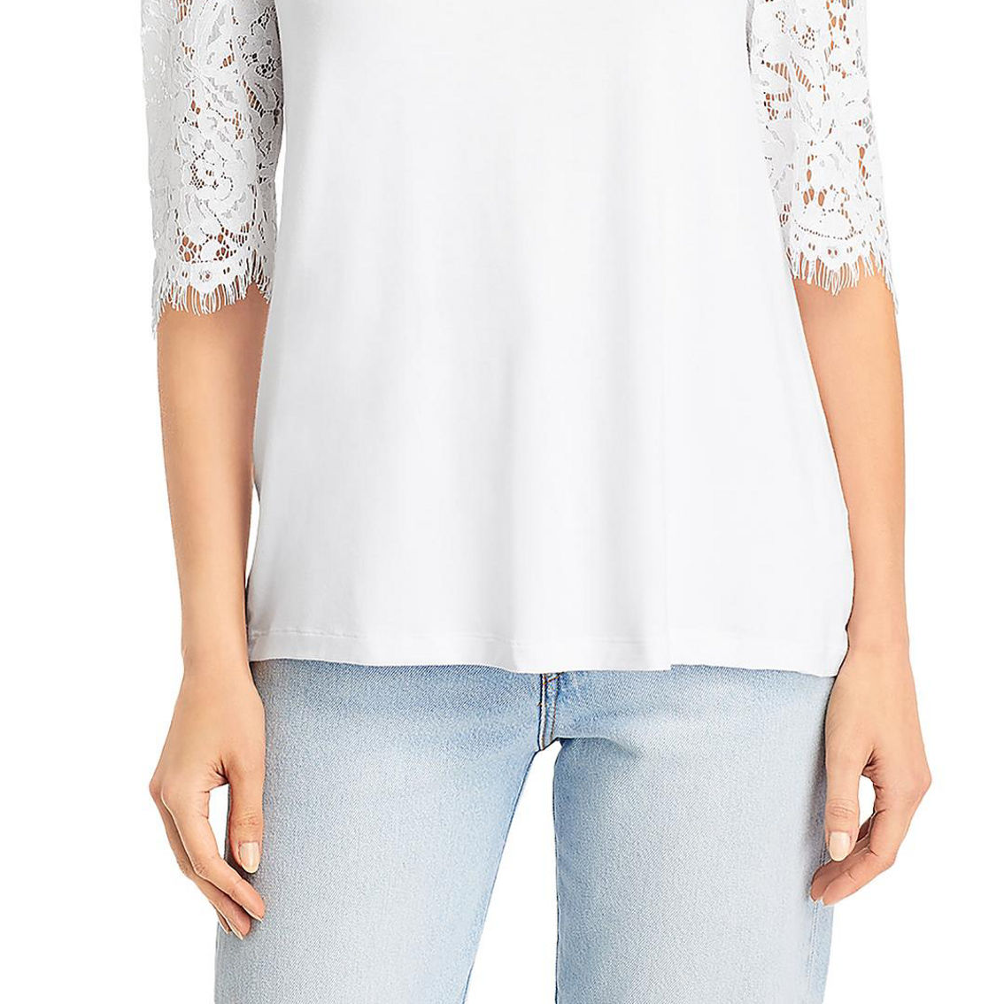 Womens Knit Lace Blouse - Image 3 of 3