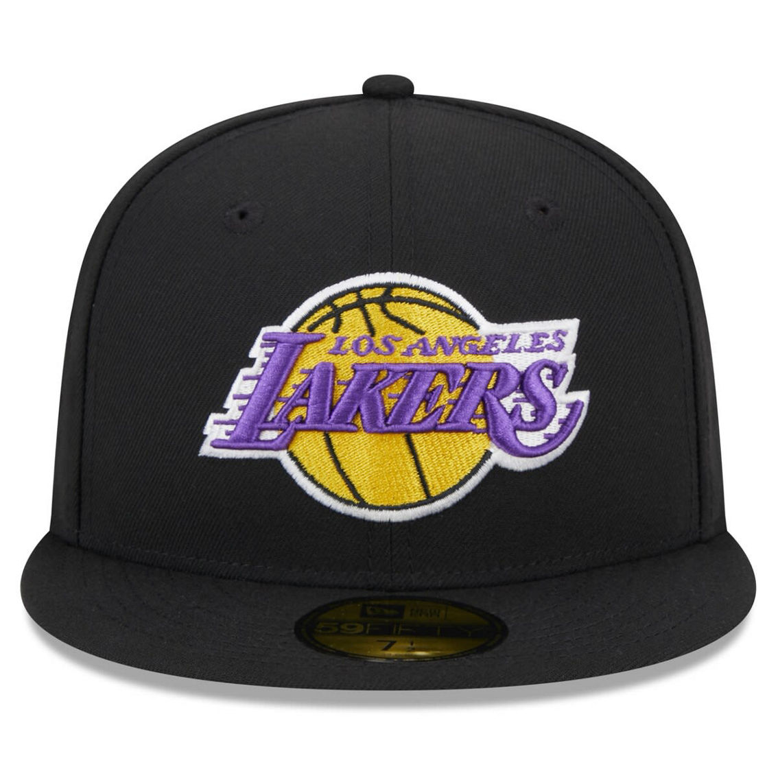 New Era Men's Black Los Angeles Lakers Rally Drive Side Patch 59FIFTY Fitted Hat - Image 3 of 4