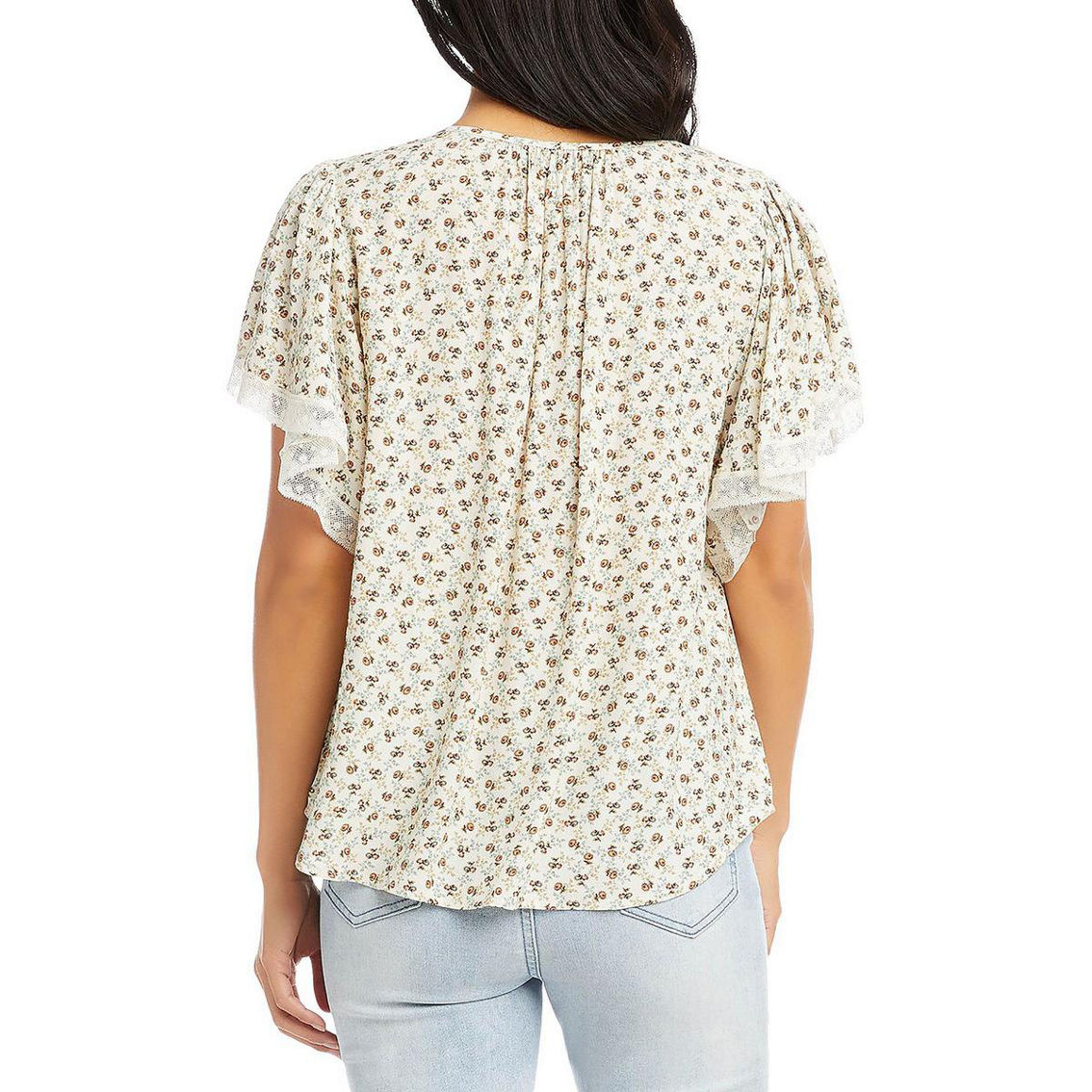Countryside Womens Printed Tie Neck Blouse - Image 2 of 2