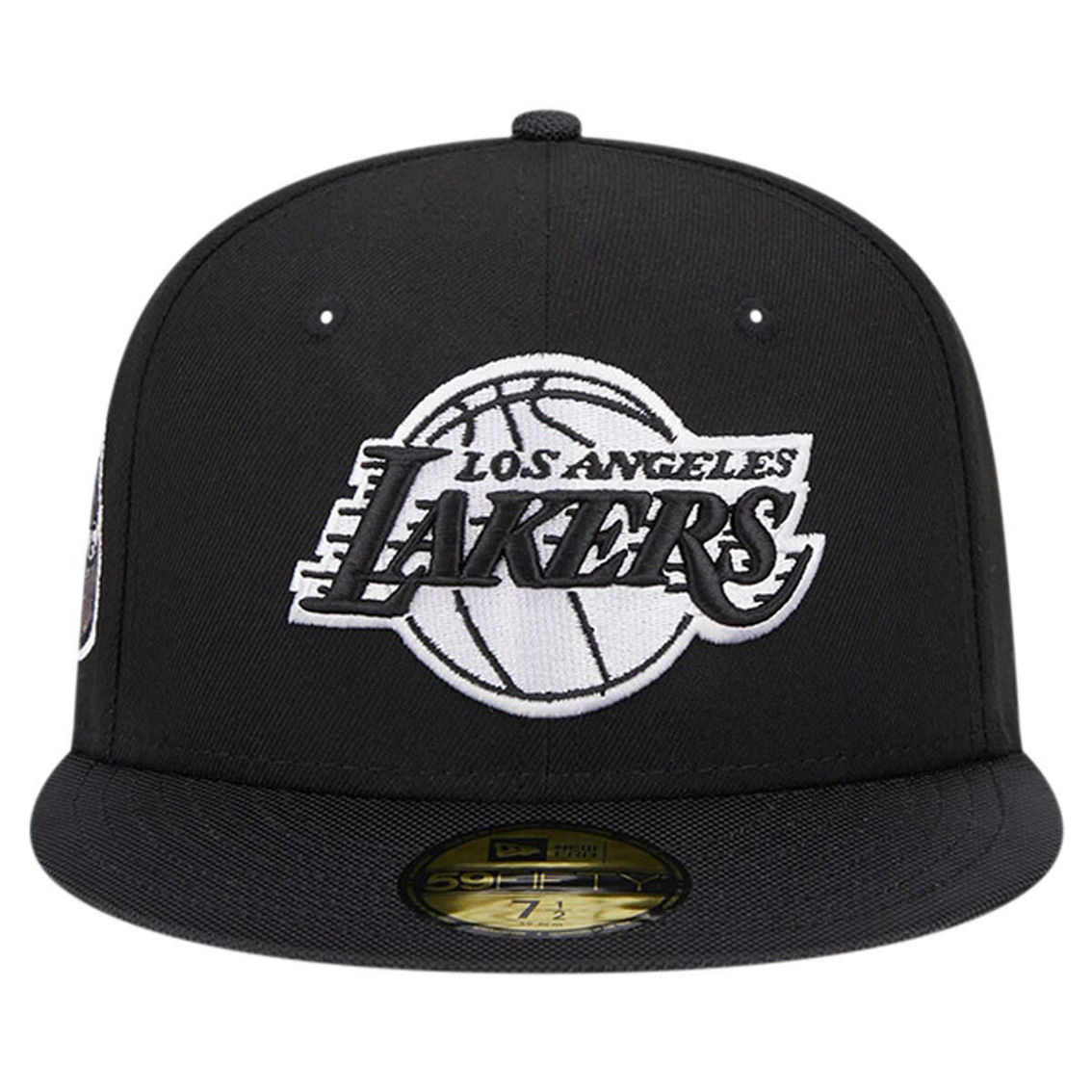 New Era Men's Black Los Angeles Lakers Active Satin Visor 59FIFTY Fitted Hat - Image 3 of 4