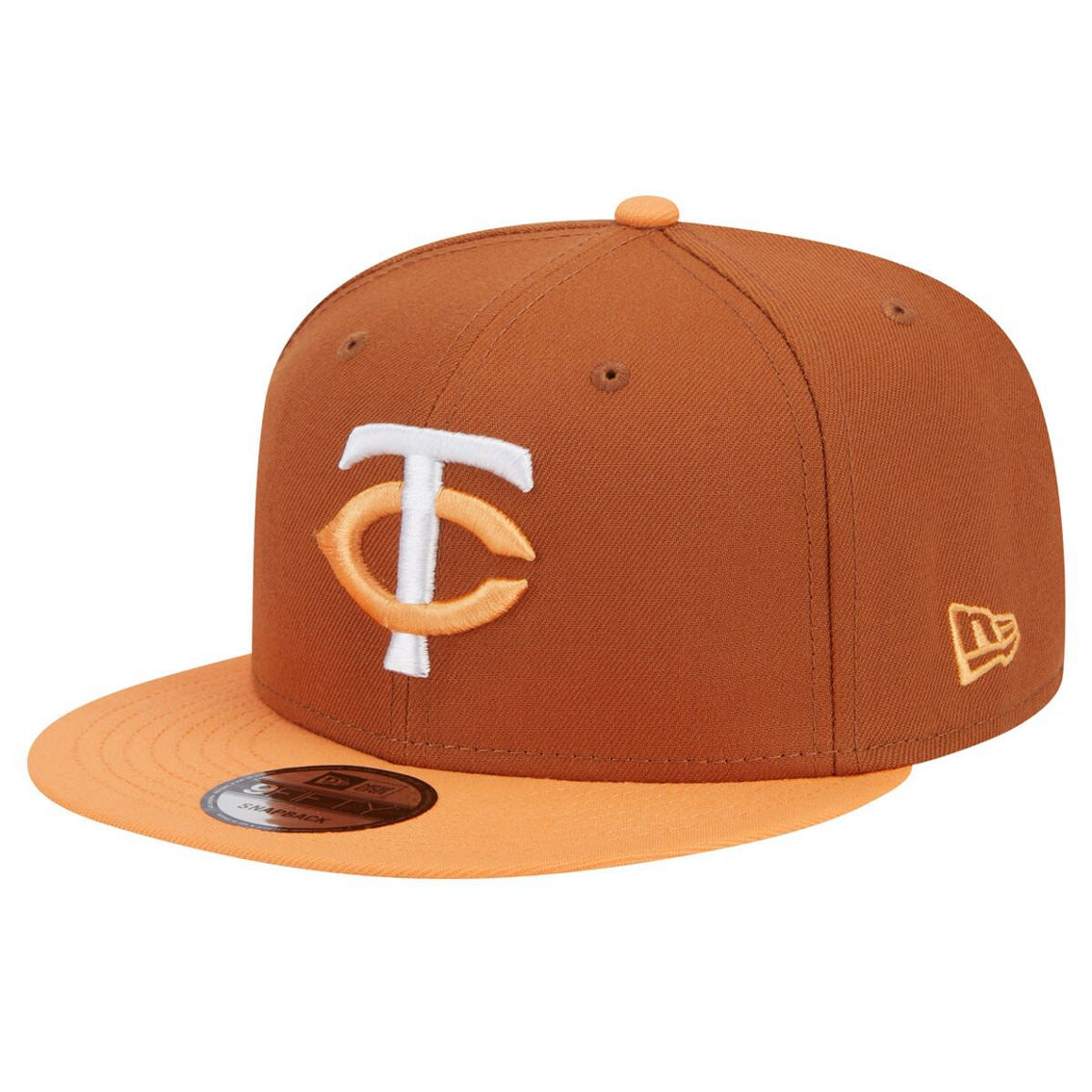 New Era Men's Brown Minnesota Twins Spring Color Two-Tone 9FIFTY Snapback Hat - Image 2 of 4