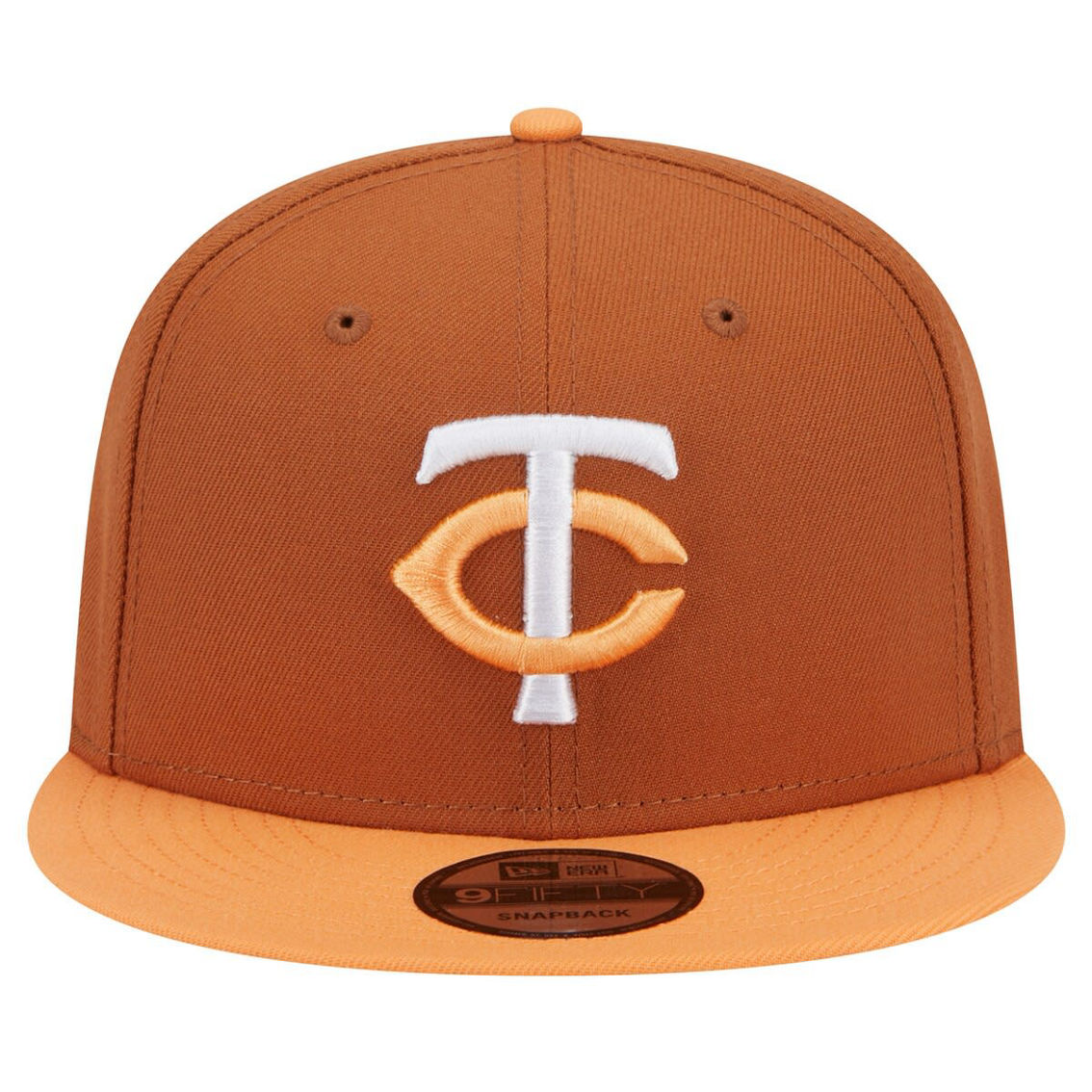 New Era Men's Brown Minnesota Twins Spring Color Two-Tone 9FIFTY Snapback Hat - Image 3 of 4