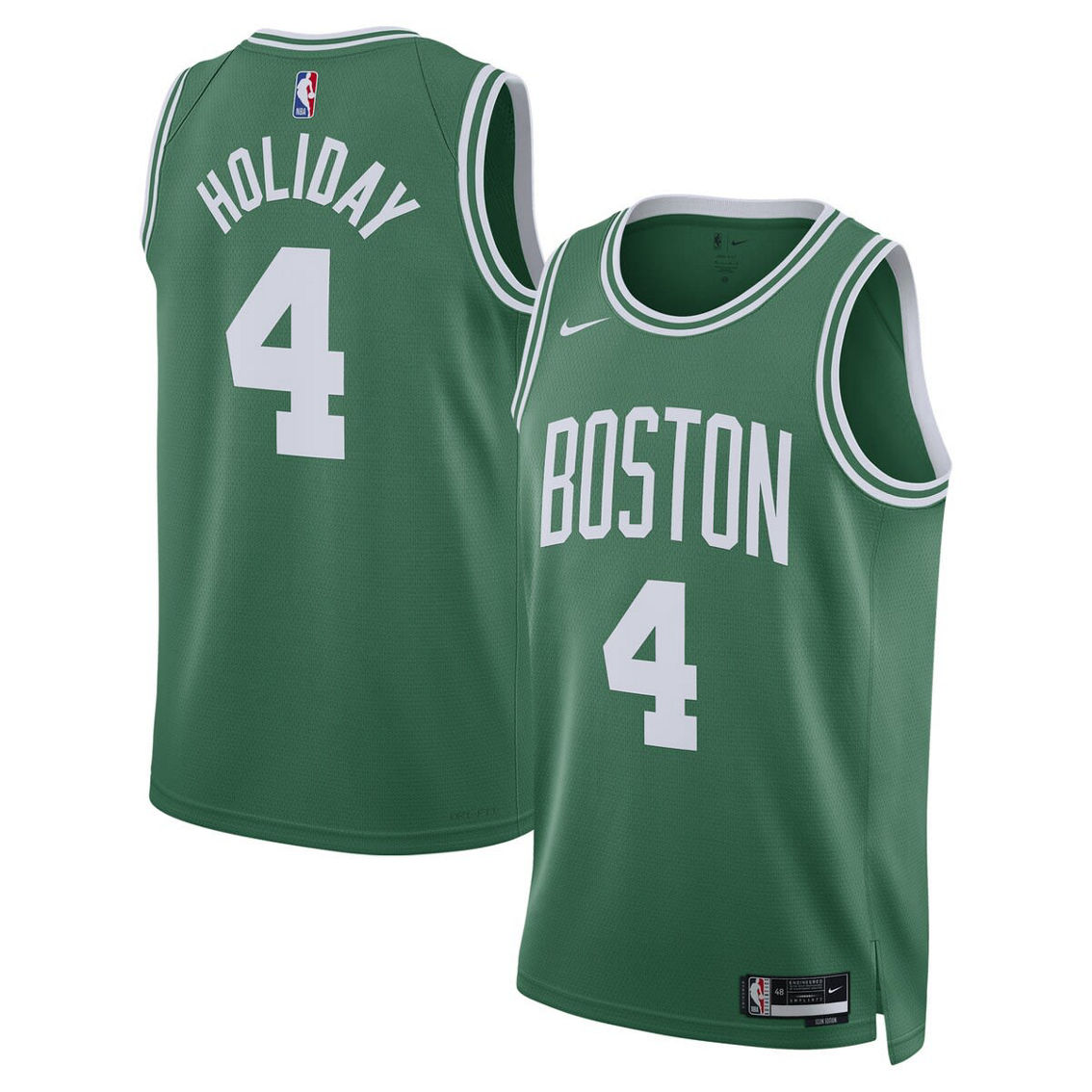 Nike Unisex Jrue Holiday Kelly Green Boston Celtics Swingman Jersey - Icon Edition - Image 2 of 4