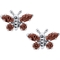 Kids January Birthstone Butterfly Earrings - Image 1 of 2