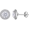 Bella Terra 14K White Gold 2 CTW Moissanite and 1/5 CTW Diamond Halo Stud Earrings - Image 1 of 2