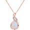 Sofia B. 10K Rose Gold 2 CTW Opal and Diamond Accent Twist Pendant with Chain - Image 1 of 3