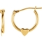 Karat Kids 14K Yellow Gold 12mm Hoop/Heart Earrings - Image 1 of 4
