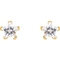 Karat Kids 14K Yellow Gold 4mm Star Cubic Zirconia Earrings - Image 2 of 3