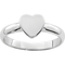 Sterling Silver and Rhodium Plated Heart Ring - Image 1 of 3