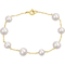 Sofia B. Yellow Gold Over Sterling Silver Freshwater Pearl Station Bracelet - Image 1 of 2