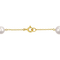 Sofia B. Yellow Gold Over Sterling Silver Freshwater Pearl Station Bracelet - Image 2 of 2