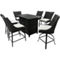 Home Creations Inc Verona 7 pc. Firepit High Dining Set - Image 1 of 2