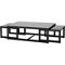 Abbyson Tori Outdoor 3-pc Nesting Table Set, White Fabric & Black Frame - Image 1 of 5