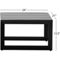 Abbyson Tori Outdoor 3-pc Nesting Table Set, White Fabric & Black Frame - Image 3 of 5