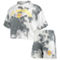 NBA Exclusive Collection Women's White/Black Los Angeles Lakers Tie-Dye Crop Top & Shorts Set - Image 1 of 4