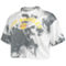 NBA Exclusive Collection Women's White/Black Los Angeles Lakers Tie-Dye Crop Top & Shorts Set - Image 3 of 4