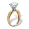 3.50 TCW Round Cubic Zirconia 10k Yellow Gold Solitaire Bridal Engagement Ring - Image 2 of 5
