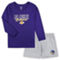 Concepts Sport Women's Purple/Heather Gray Los Angeles Lakers Plus Size Long Sleeve T-Shirt and Shorts Sleep Set - Image 1 of 4