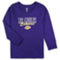 Concepts Sport Women's Purple/Heather Gray Los Angeles Lakers Plus Size Long Sleeve T-Shirt and Shorts Sleep Set - Image 3 of 4