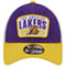 New Era Men's Purple/Gold Los Angeles Lakers Two-Tone Patch 9FORTY Trucker Snapback Hat - Image 3 of 4