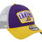 New Era Men's Purple/Gold Los Angeles Lakers Two-Tone Patch 9FORTY Trucker Snapback Hat - Image 4 of 4