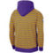 Nike Men's Gold/Purple Los Angeles Lakers 75th Anniversary Courtside Striped Pullover Hoodie - Image 4 of 4