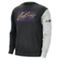 Nike Men's Black/Heather Gray Los Angeles Lakers Courtside Versus Force & Flight Pullover Sweatshirt - Image 3 of 4