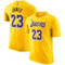 Nike Men's LeBron James Gold Los Angeles Lakers Icon 2022/23 Name & Number T-Shirt - Image 1 of 4