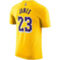 Nike Men's LeBron James Gold Los Angeles Lakers Icon 2022/23 Name & Number T-Shirt - Image 4 of 4
