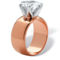 PalmBeach 4 TCW Round Cubic Zirconia Solitaire Ring in Rose Gold-Plated - Image 2 of 5