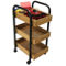 Oceanstar Portable Storage Cart with 3 Easy Removable Bamboo Trays - Image 4 of 5