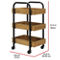 Oceanstar Portable Storage Cart with 3 Easy Removable Bamboo Trays - Image 5 of 5