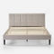 Zinus Upholstered Platform Bed with Short Headboard, Beige - Image 2 of 3