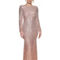 Petites Womens Mesh Sequined Evening Dress - Image 1 of 2