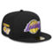 New Era Men's Black Los Angeles Lakers Rally Drive Side Patch 59FIFTY Fitted Hat - Image 1 of 4