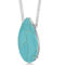 Caribbean Treasures Sterling Silver Large Teardrop Torqouise Necklace - Image 2 of 3