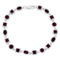 Bellissima Sterling Silver Oval & Square Gem Bracelet - Garnet - Image 1 of 2