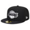 New Era Men's Black Los Angeles Lakers Active Satin Visor 59FIFTY Fitted Hat - Image 4 of 4
