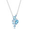 Bellissima Sterling Silver Multi-Shaped Swiss Blue, Blue & White Topaz Necklace - Image 1 of 2