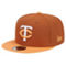 New Era Men's Brown Minnesota Twins Spring Color Two-Tone 9FIFTY Snapback Hat - Image 1 of 4