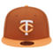 New Era Men's Brown Minnesota Twins Spring Color Two-Tone 9FIFTY Snapback Hat - Image 3 of 4