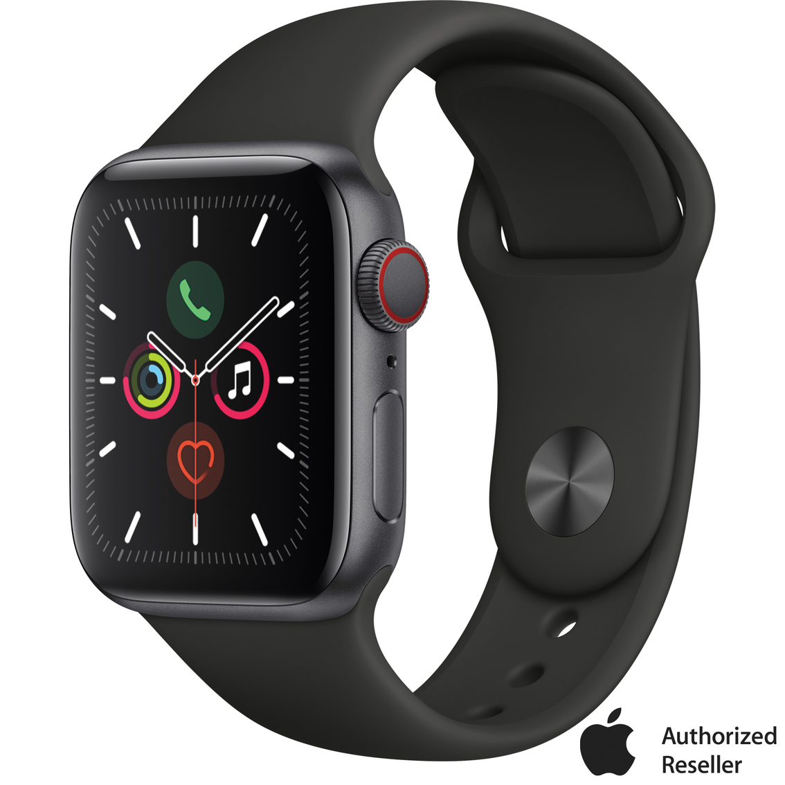 Apple Watch Series 5 GPS + Cellular Space Gray Aluminum Case with Black Sport Band - Image 2 of 2