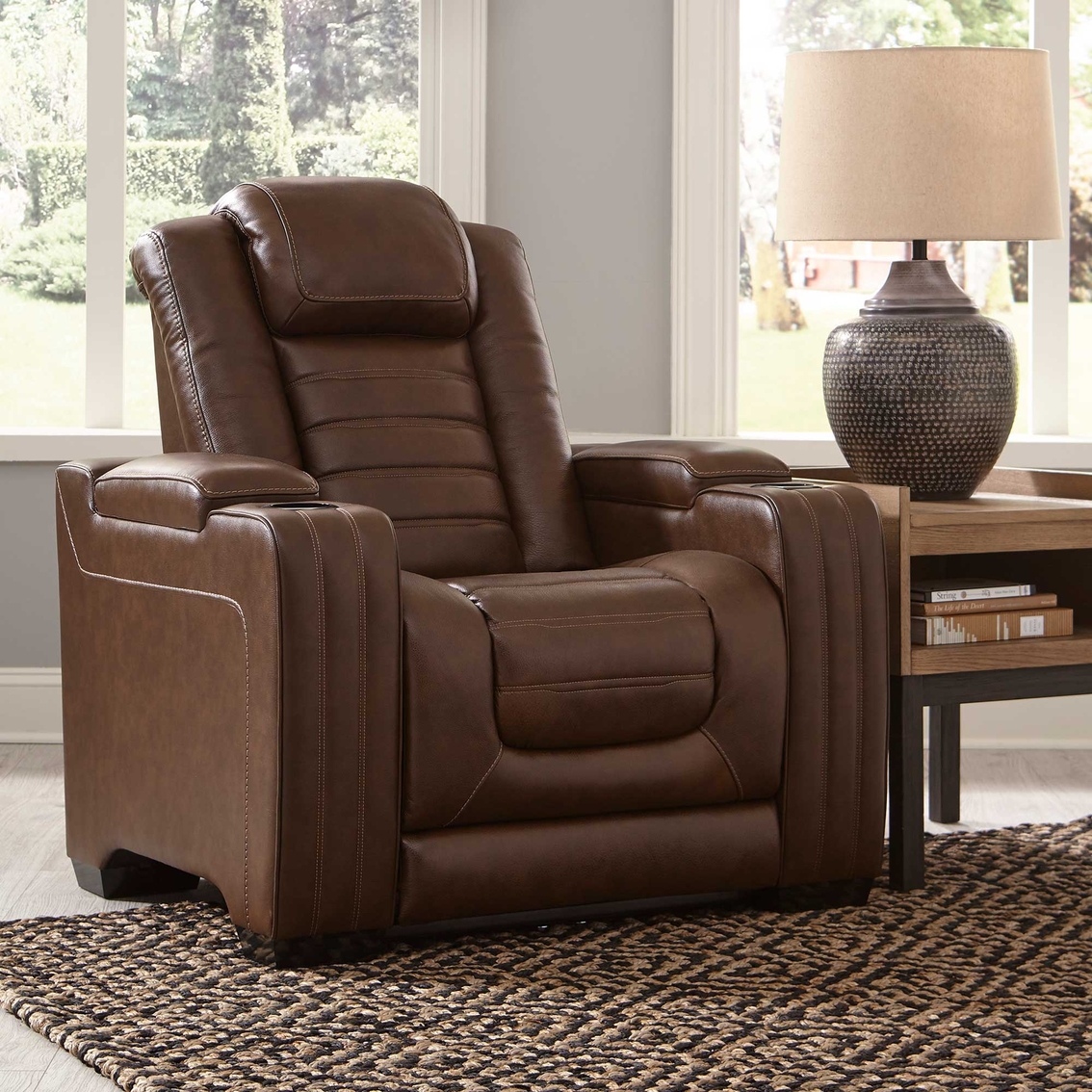 Signature Design by Ashley Backtrack Power Recliner with Adjustable Headrest - Image 5 of 9