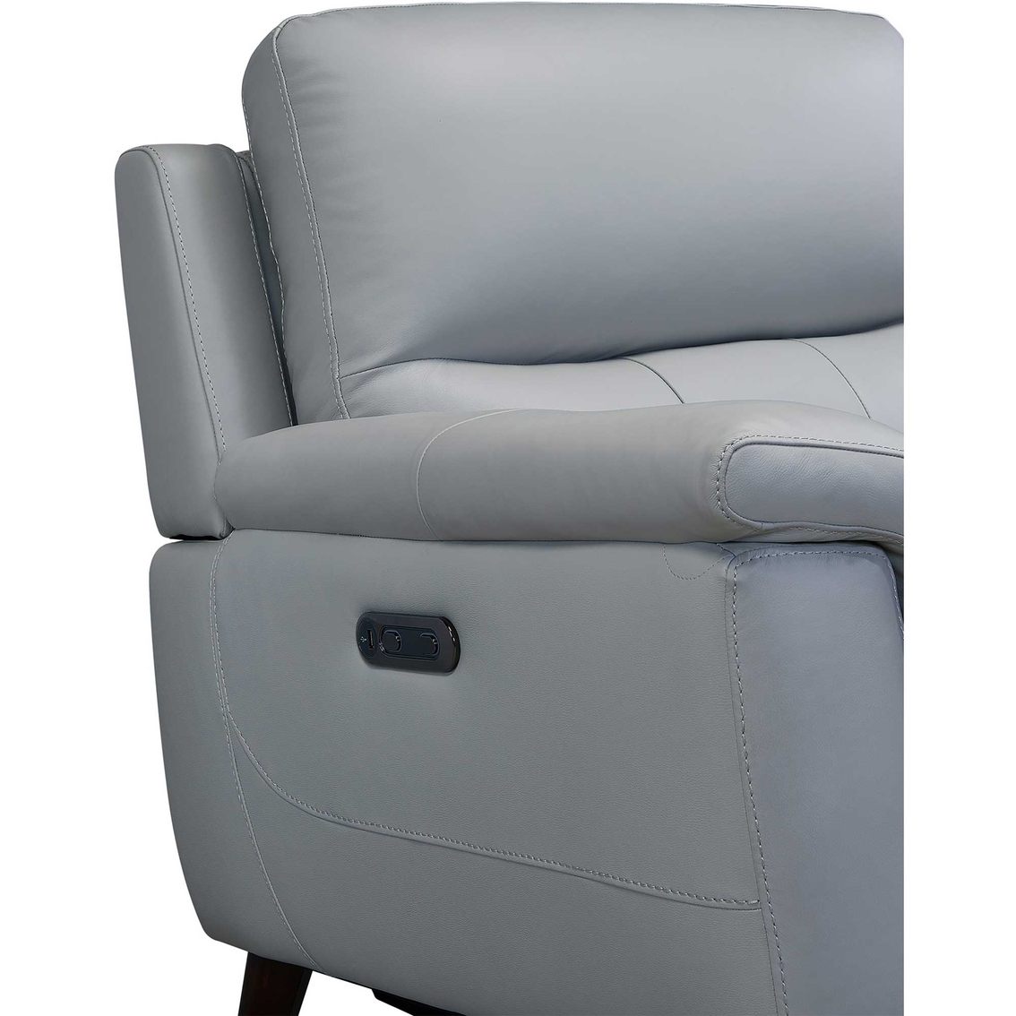 Armen Living Lizette Contemporary Top Grain Leather Power Recliner Chair with USB - Image 5 of 10