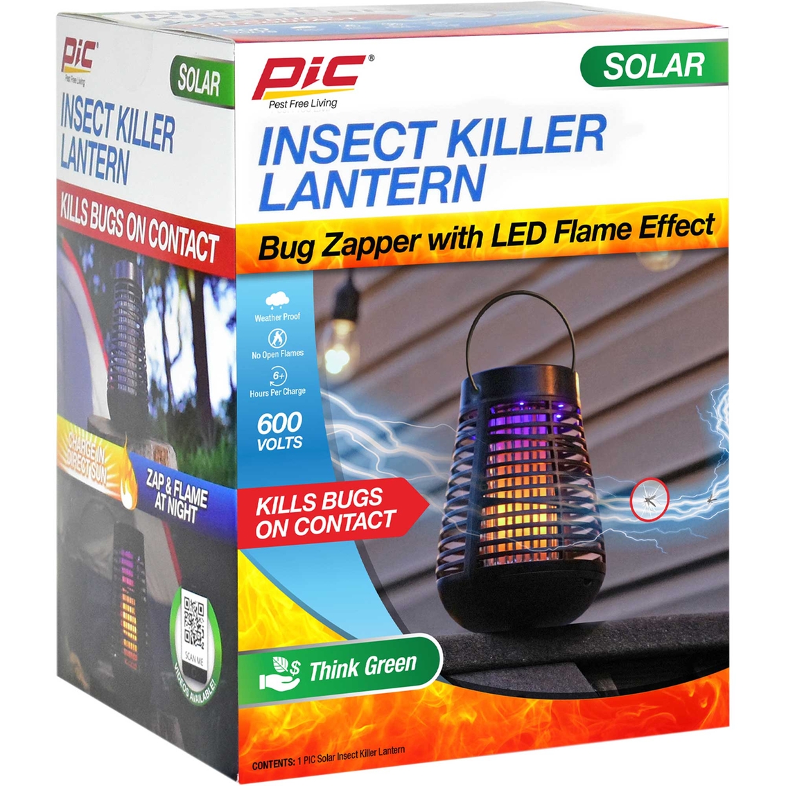 Pic Solar Portable Insect Killer Torch Pest Control Household