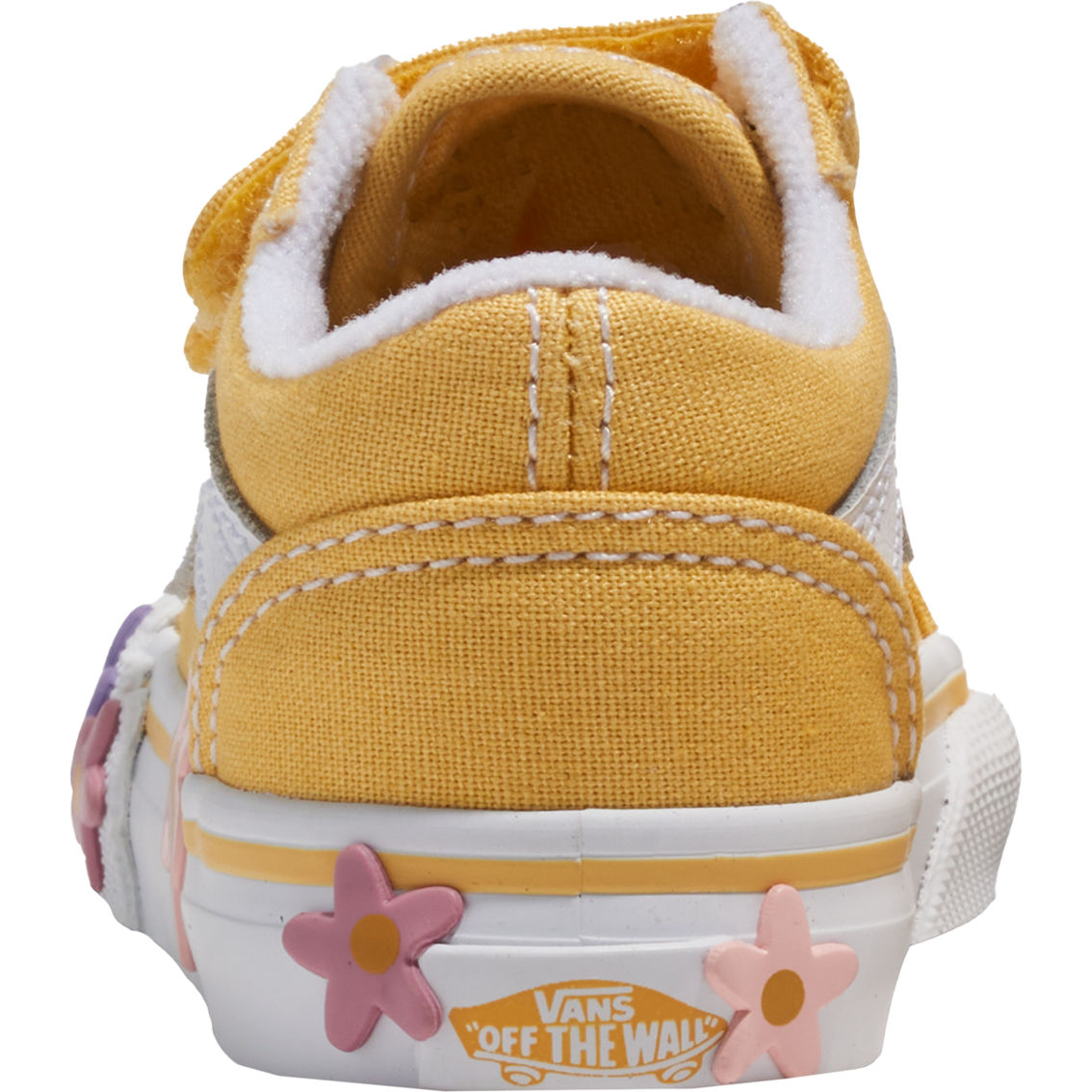 Vans Toddler Girls Old Skool V Flower Yellow Sneakers - Image 4 of 4
