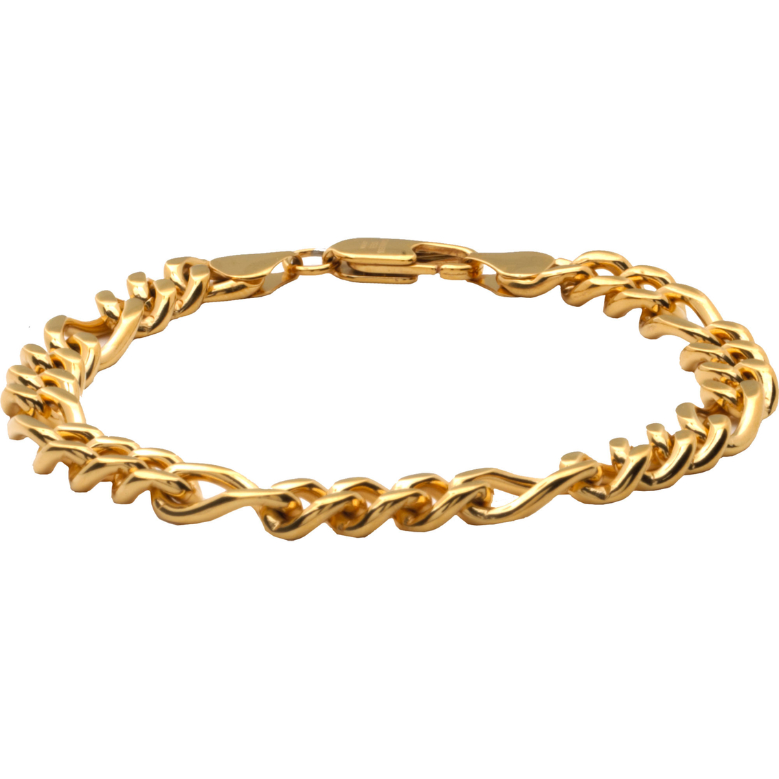 Yellow Ion Plated Stainless Steel Figaro Bracelet | Bracelets | Jewelry Will Yellow Ion Plated Stainless Steel Tarnish