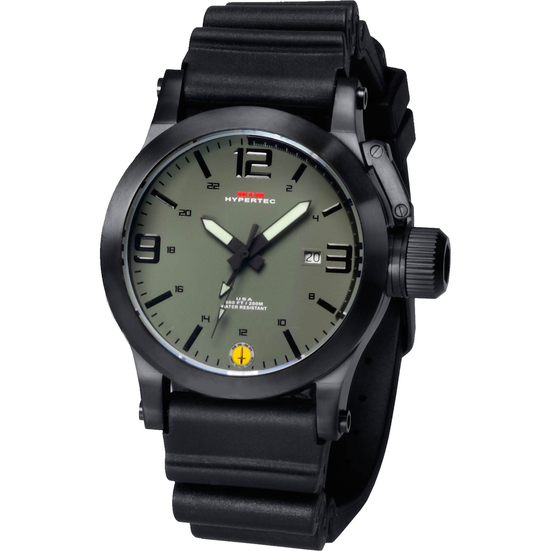 Mtm Special Ops Mens Hypertec Black Watch With Green/black Dial
